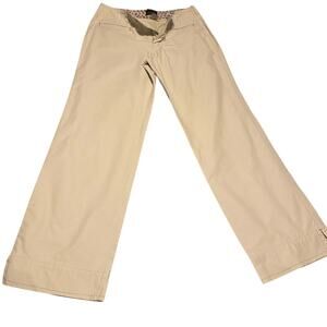 Women’s Y2K Horny Toad Sz 8 Beige Capri Pants Wide leg Outdoor Lightweight Khaki